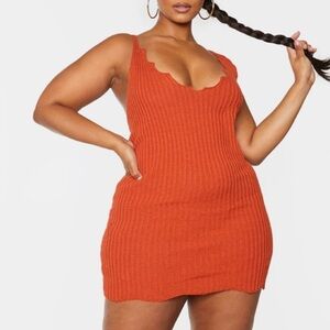 Pretty little thing Plus Size Sweater Mini Dress NEW